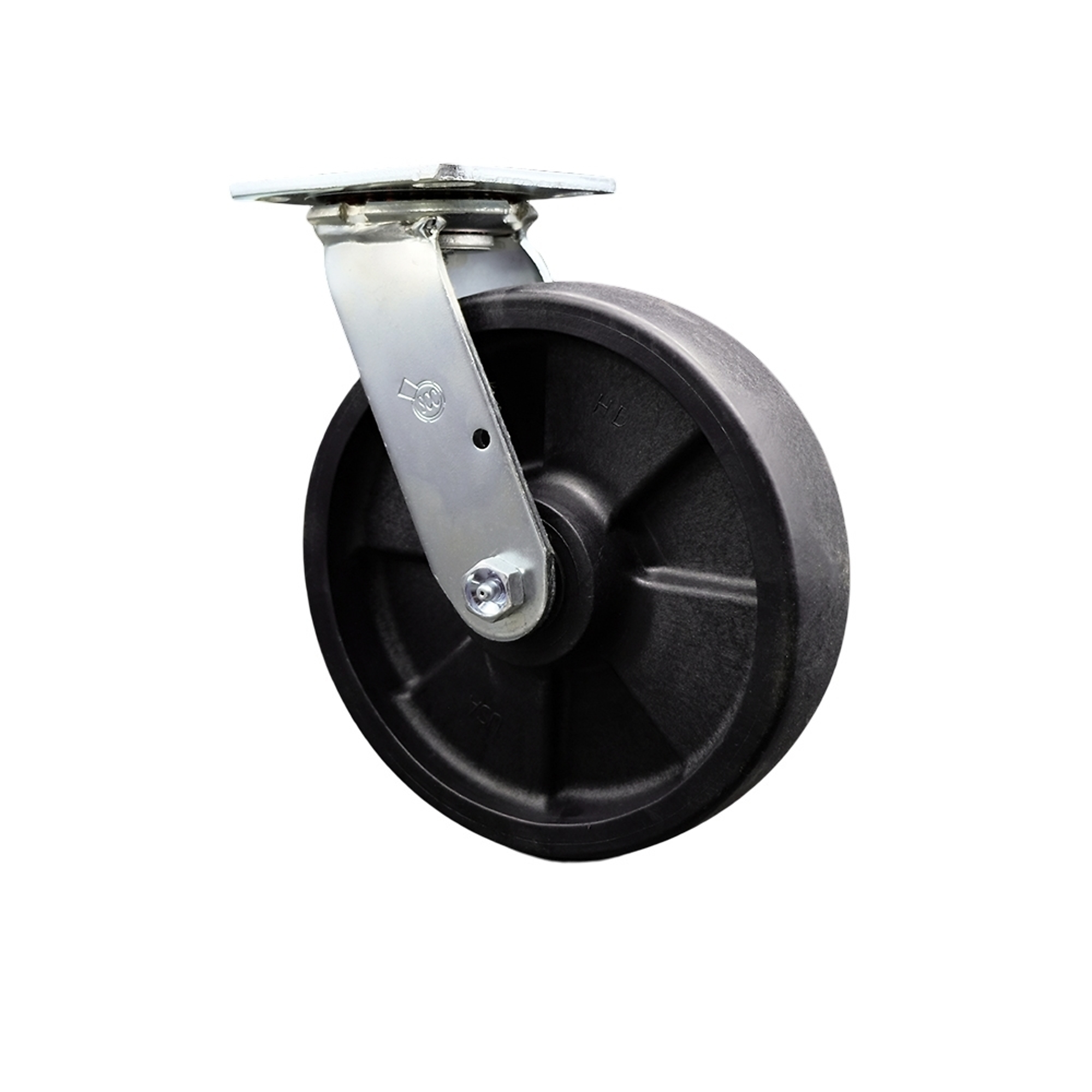 Service Caster, 8in. x 2in. Plate Caster, Wheel Diameter 8 in, Caster Type Swivel, Package (qty.) 1, Model# SCC-30CS820-GFNR